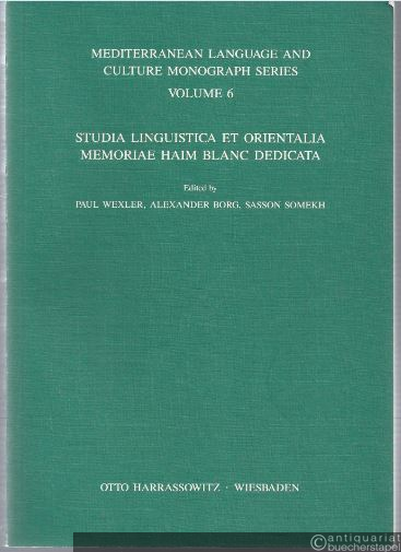  - Studia linguistica et orientalia memoriae Haim Blanc dedicata (= Mediterranean language and culture monograph series, vol. 6).
