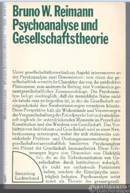  - Psychoanalyse und Gesellschaftstheorie (= Sammlung Luchterhand 107).