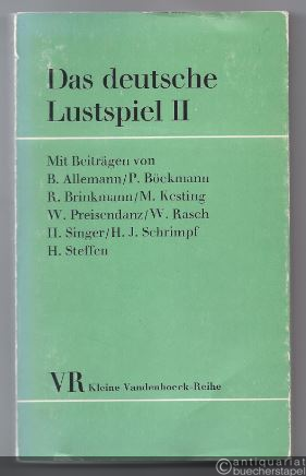  - Das deutsche Lustspiel II (= Kleine Vandenhoeck-Reihe 277 S).