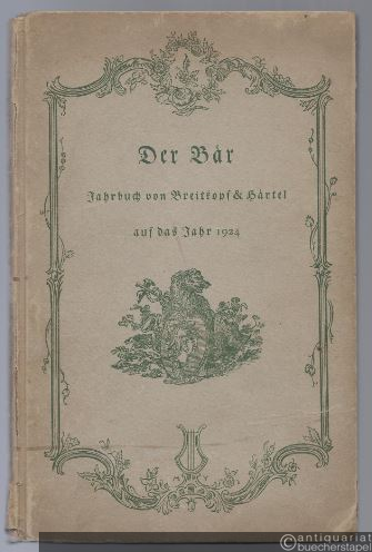  - Der Bär. Jahrbuch von Breitkopf & Härtel auf das Jahr 1924.