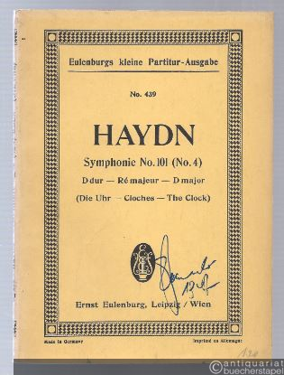  - Symphonie No. 101 (No. 4) D-Dur (Die Uhr) (= Eulenburgs kleine Partitur-Ausgabe, No. 439).