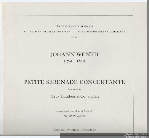  - Petite serenade concertante für Deux Hautbois et Cor anglais (= Für Kenner und Liebhaber, Nr. 44). Stimmen. Erstdruck.