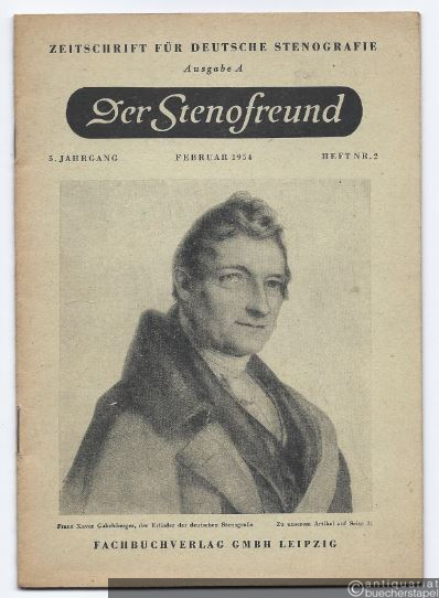  - Der Stenofreund. Zeitschrift für deutsche Stenografie, Ausgabe A. 5. Jahrgang, Heft Nr. 2 (Februar 1954).