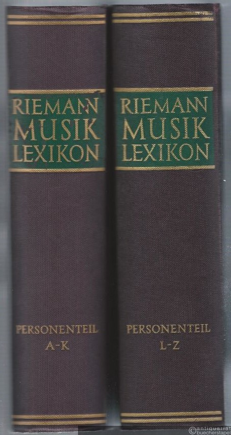  - Musik-Lexikon. Personenteil A-K und L-Z (2 Bände).
