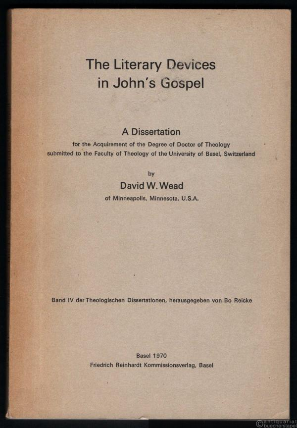  - The Literary Devices in John's Gospel (= Theologische Dissertationen, hrsg. v. Bo Reicke, Band 4).