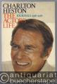 Charlton Heston. The Actors Life. Journals 1956-1976. Im Konvolut mit vier Autogrammkarten, eine davon signiert.