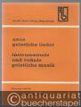 Neue geistliche Lieder. Instrumentale und vokale geistliche Musik. Noten - Schallplatten - Bücher. Katalog 1968/69.