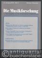 Die Musikforschung. 63. Jahrgang 2010, Heft 4 (Oktober - Dezember).