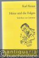 Heine und die Folgen. Schriften zur Literatur (= Universal-Bibliothek, Nr. 8309 [5]).