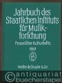 Jahrbuch des Staatlichen Instituts für Musikforschung Preussischer Kulturbesitz 1969.